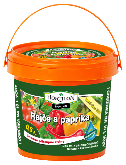 Vedrové granulované umelé hnojio (Hortilon) Paprika a paradajka 0,5 kg