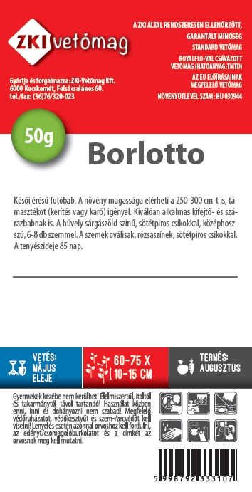 Fazuľa suchá konzumná Borlotto 50g ZKI