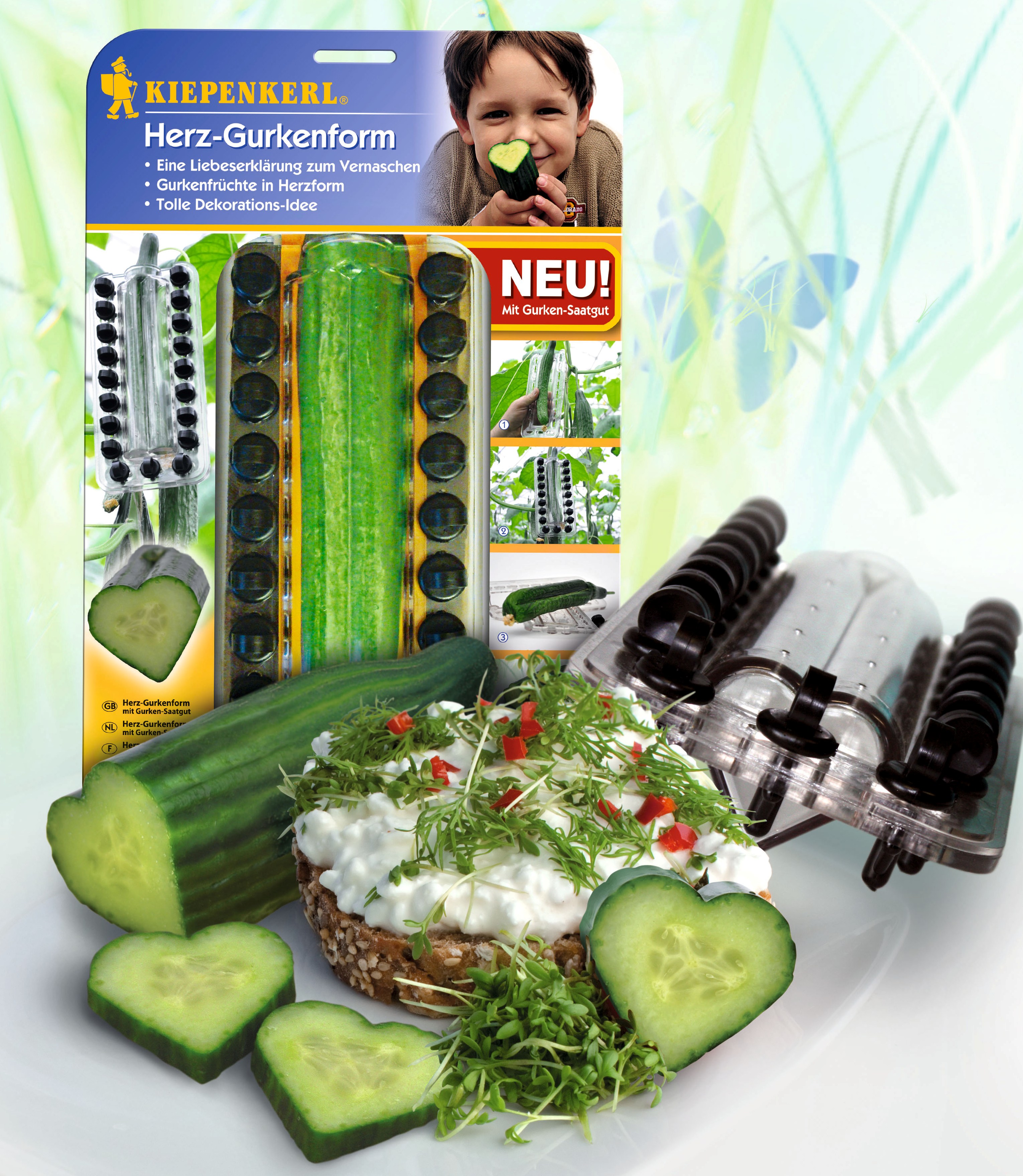 Uborkaformázó szív alakú, vetőmaggal Kiepenkerl