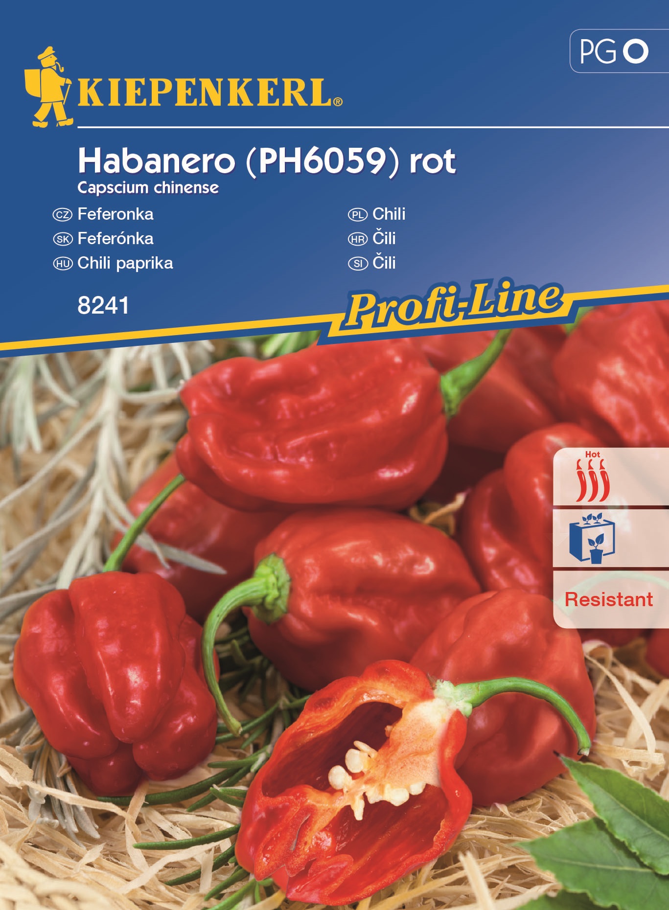 Chili paprika Habanero červená min. 7 ks semien  Kiepenkerl