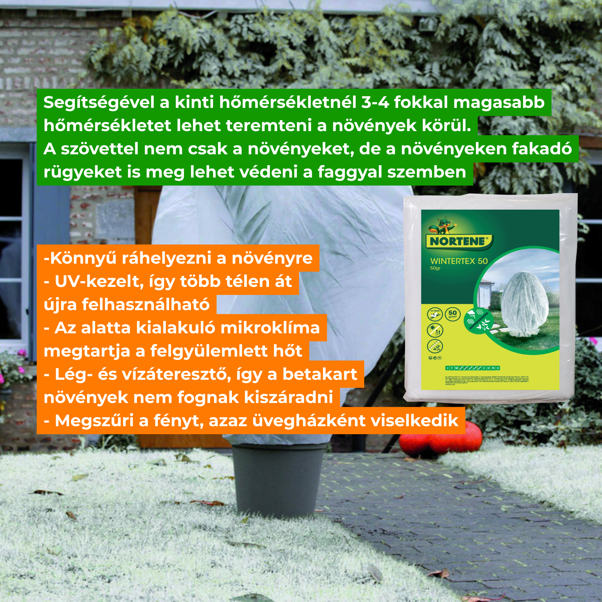 Plsť na prezimovanie Wintertex 50 50g/m2 1,6x10 m