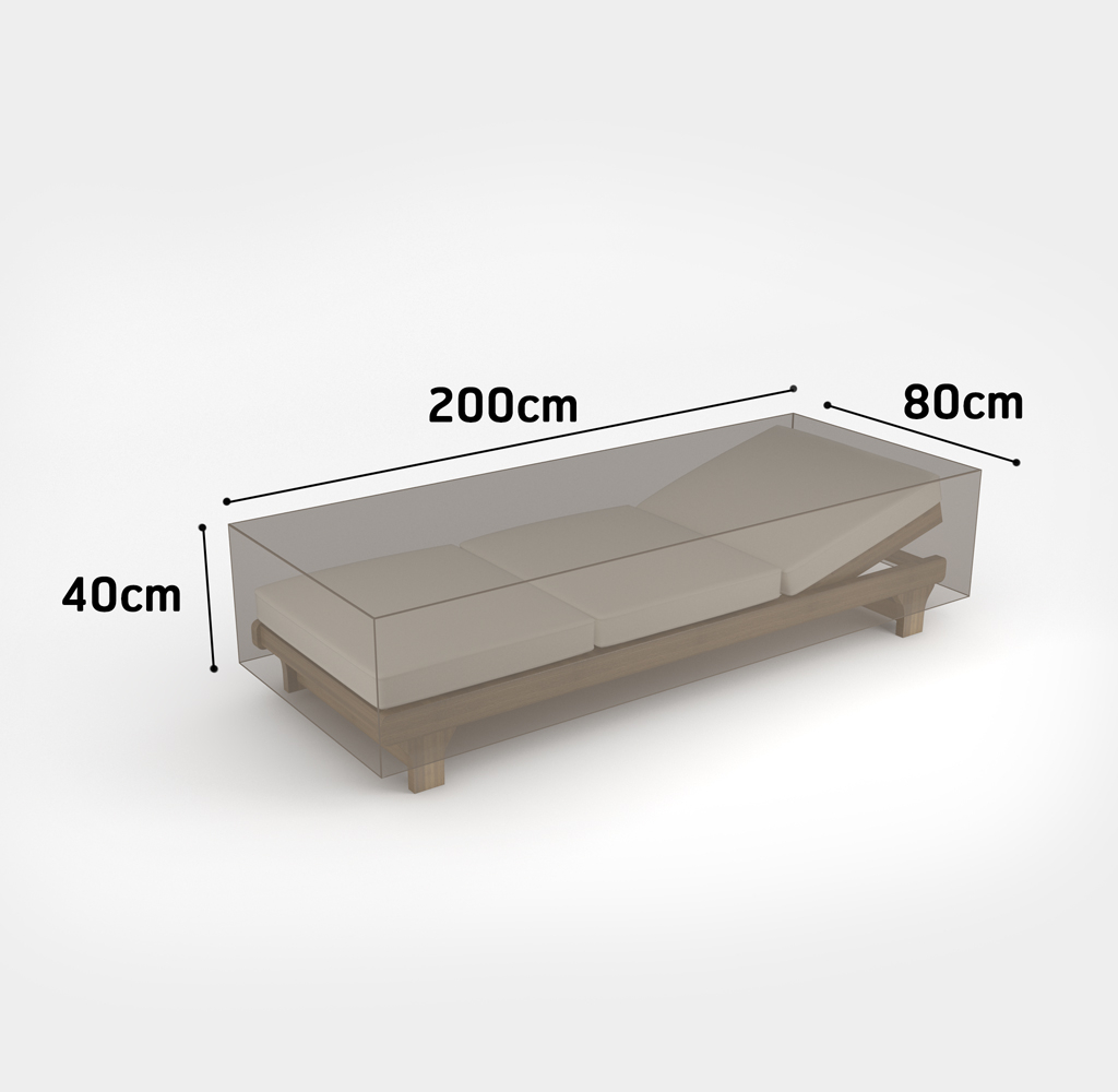Kerti bútor takaró kerti nyugágyhoz Covertop 200x80x40 cm