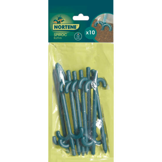 Plastic stabbers for safety nets Spiroc green 10 pcs/pack