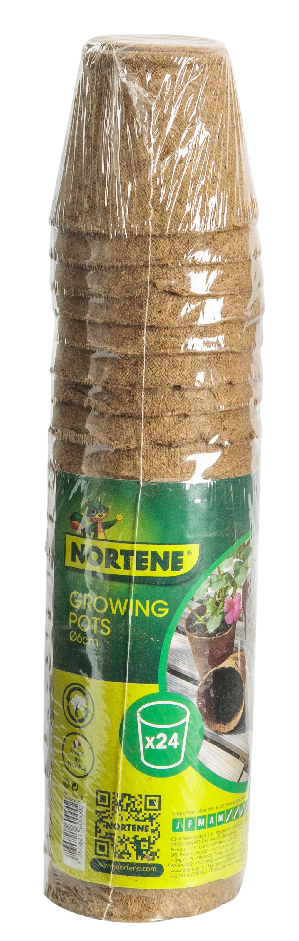 Rašelinové kvetináče "Growing Pots" priemer 6 cm 24 ks prírodné